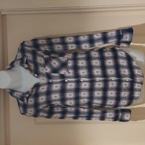 Long Sleeve Flannel Button Down Shirt Size S or XS